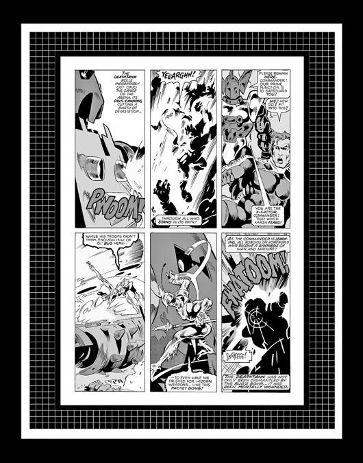 Michael Golden Micronauts #1 Rare Production Art Pg 12 Monotone