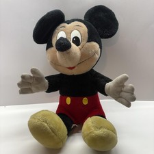 Disney Mickey Mouse Plush Stuffed Toy Black Red Yellow Classic Doll Collectible