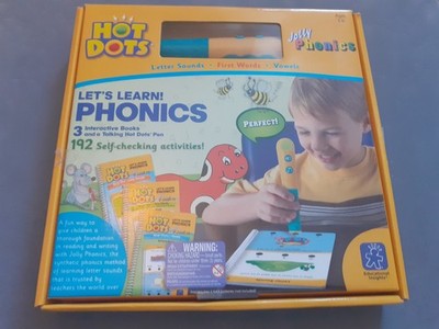   Hot Dots Let's Learn Phonics 3 interaktive Bücher & sprechender Stift 192 Aktivitäten