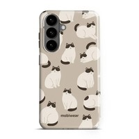 HandyhüLle FüR Galaxy S26 Plus Mobiwear Case Cover SchutzhüLle Etui Kaffe Miau