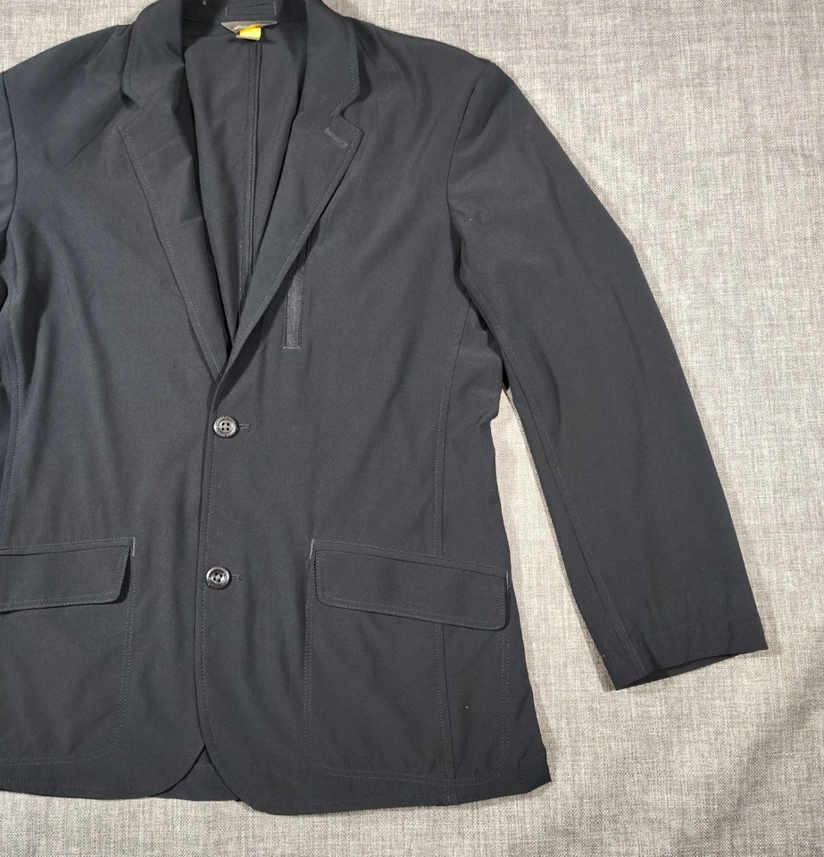Eddie Bauer Travex Blazer Jacket Mens 38 Nylon Stretch  Gray Travel Casual - Image 2 of 4