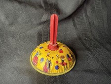 Vintage New Years Eve Party Dancers Noisemaker Bell US Metal Toy Mfg