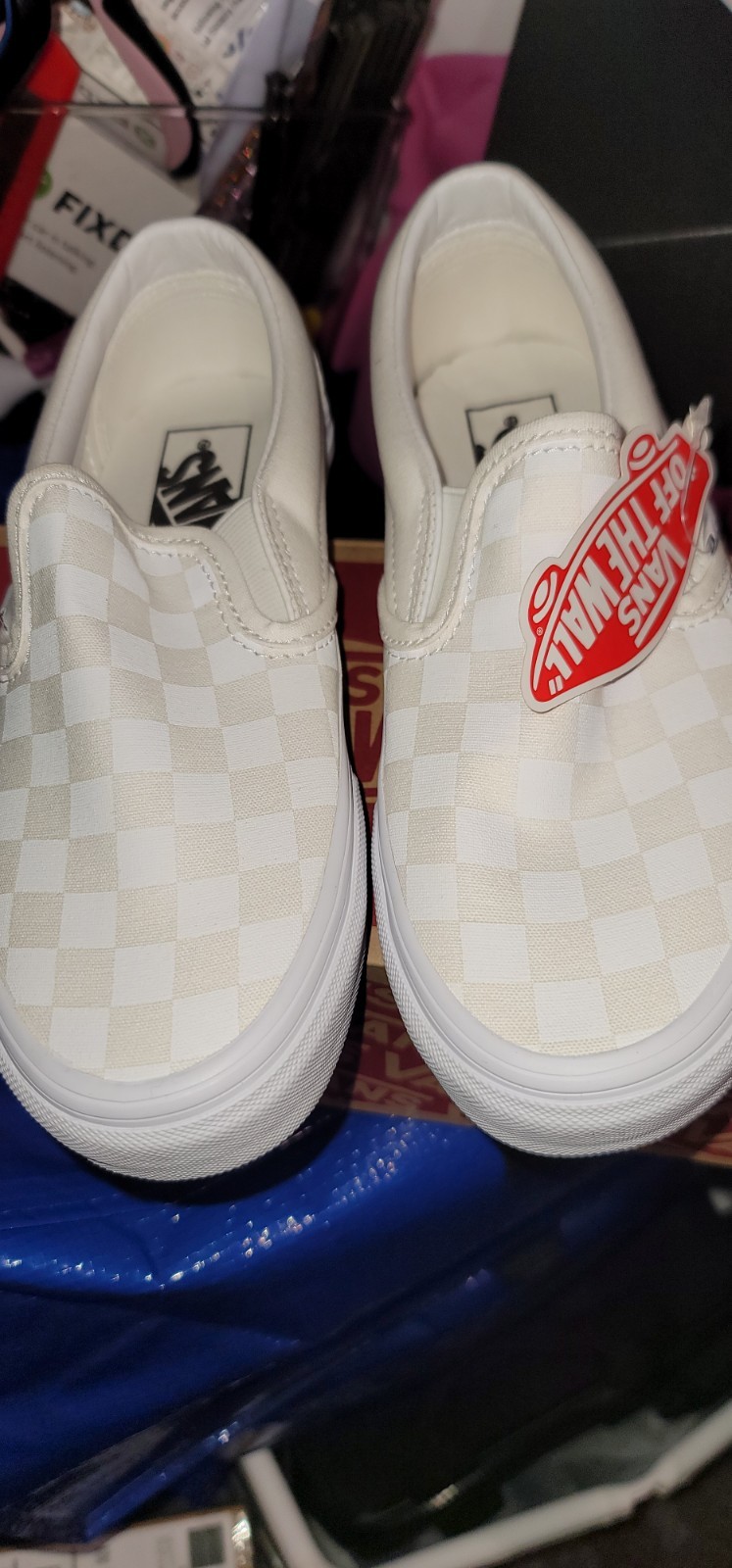 Brand New In Box Unisex Vans Checkered Slip Ons Mens Skze 4.5 Womens 6