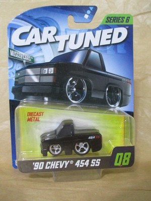 Car Tuned Muscle Cars Series 6 #08  '90 Chevy 454 SS Pickup Black 1:64 Diecast