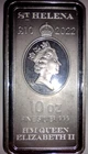 2022 ST HELENA 10 OZ 999 FINE SILVER BAR HM QUEEN ELIZABETH II