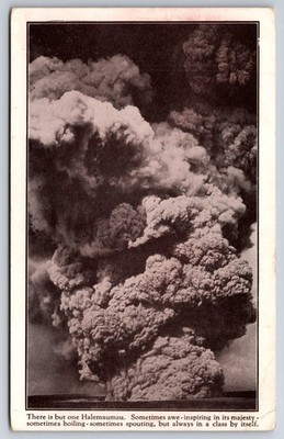Halemaumau Pit Crater Kīlauea Volcano Hawaii HI Eruption 1925 Postcard