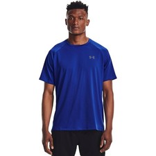 MENS UNDER ARMOUR S/S TECH T-SHIRT SZ LRG BLUE NWT