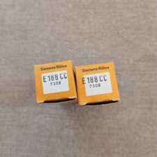 Siemens E188CC preamp tubes gold pins tested strong and matched pair