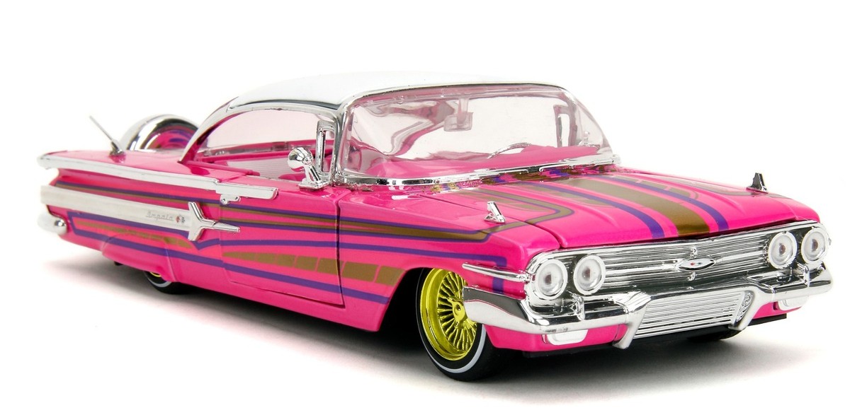 JADA TOYS, CHEVROLET IMPALA 1960 Rosa – PINK SLIPS, 1/24, JAD35984