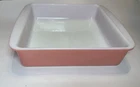 Pyrex Flamingo Pink #222 8-Inch Square Casserole Baking Dish w/Handles VTG