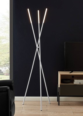 Lite Source Lorant 73 1/2'' Silver Metal LED Modern Tripod Floor Lamp