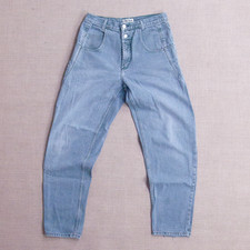 VTG Sz 30x31 Guess Green/Gray Denim Jeans Baggy Tapered Leg USA Made 90s Y2K