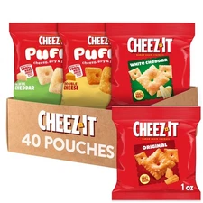 Cheese Crackers Variety Pack - Baked Snack, Lunch Snacks, 40 Pouches