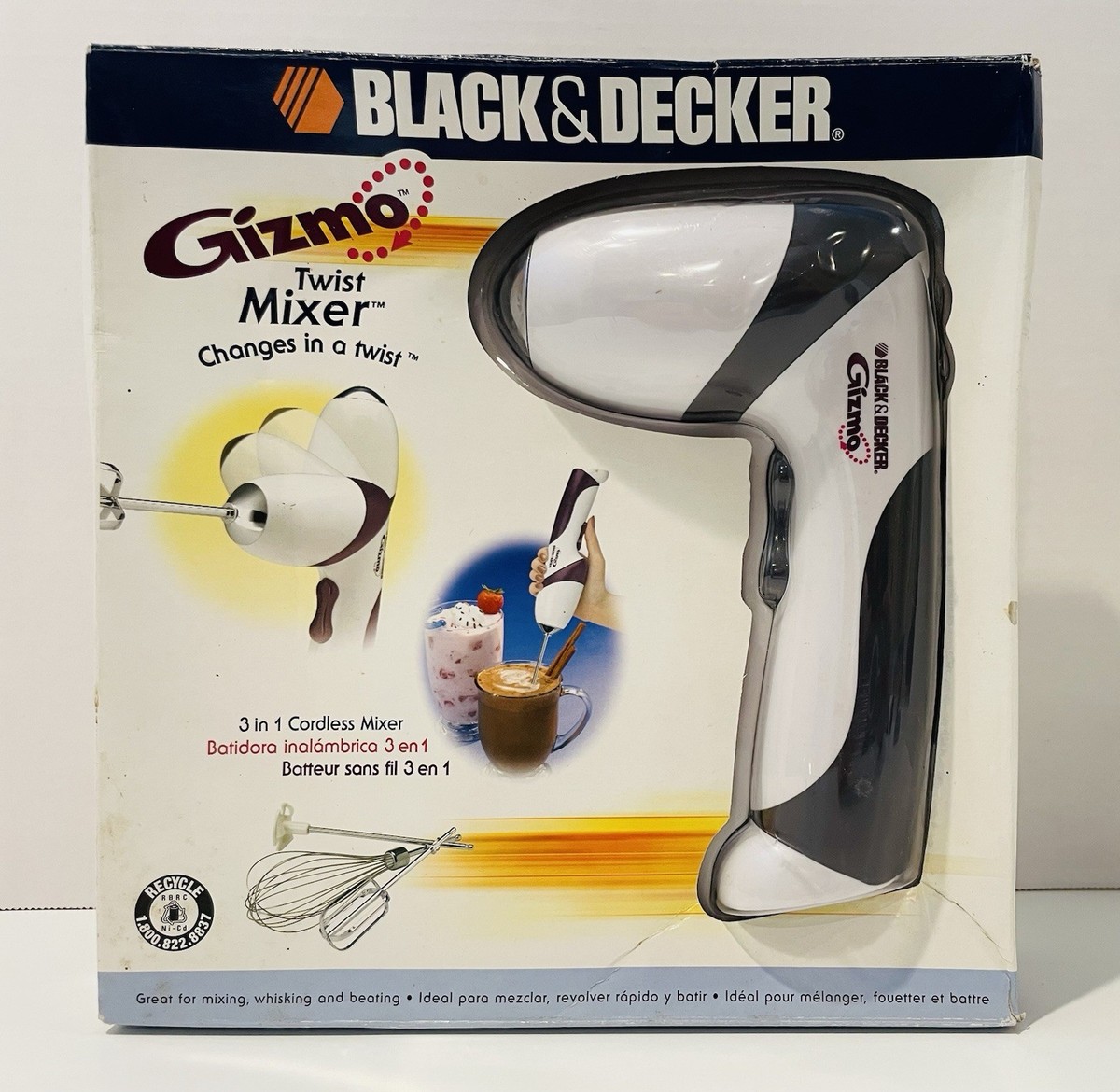 Black Decker Gizmo Twist Mixer in Cordless Mixer GM200, New