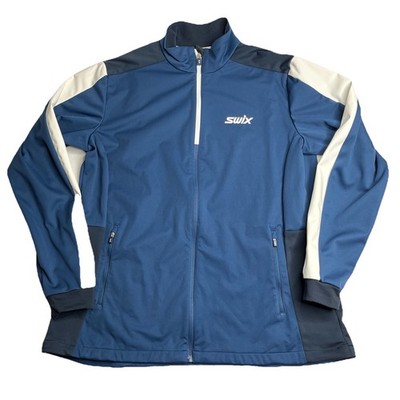 SWIX Women s Cross Jacket XL Estate Blue Running Active Windbreaker Luxury