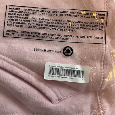 Supreme NY Pink Bandana Box Logo Hoodie Medium (FW2019) Paisley