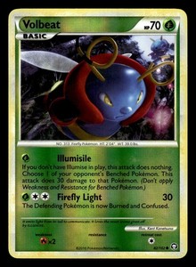 Volbeat 82/102 Reverse Holo HGSS Triumphant Pokemon Card - 1