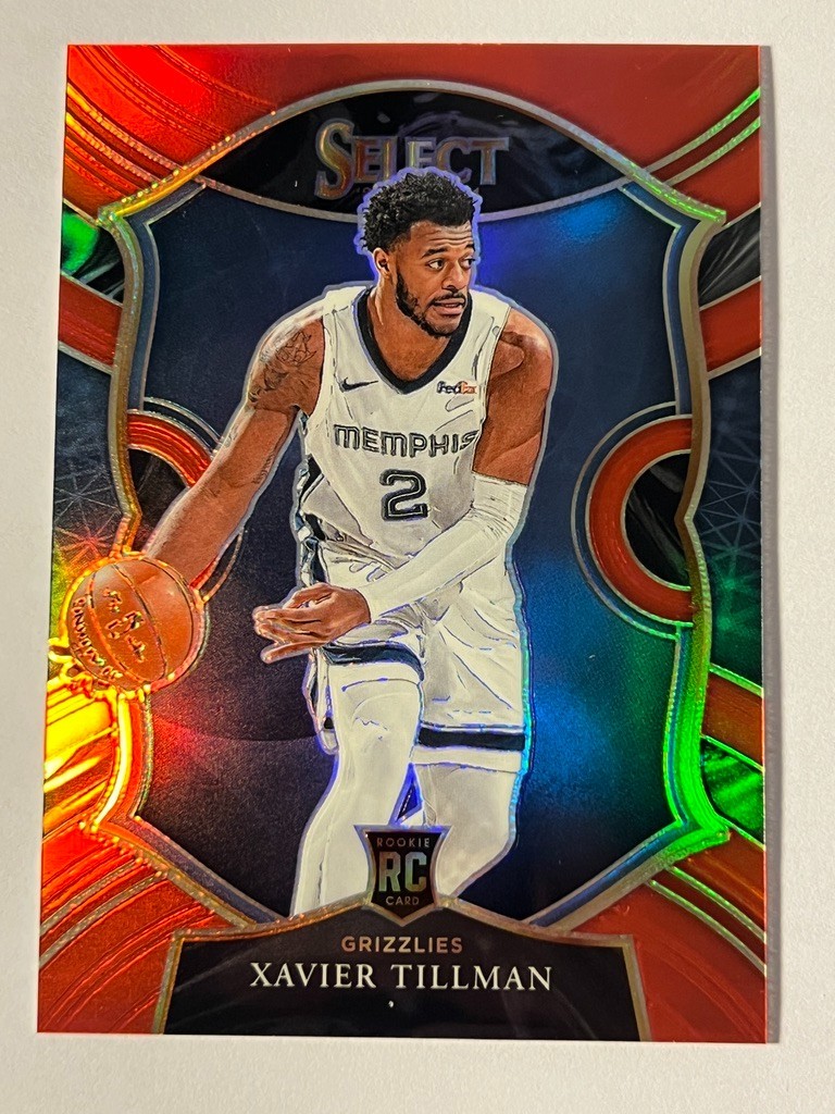 2020-21 Panini Select Concourse Red Prizm /199 Xavier Tillman #95 Rookie RC