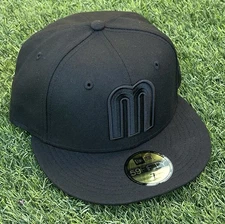 New and Original Mexico Fitted Hat All Black color