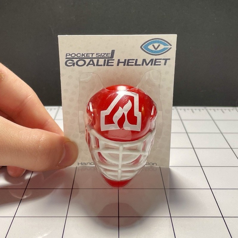 Custom Atlanta Flames Pocket Size Mini Goalie Helmet