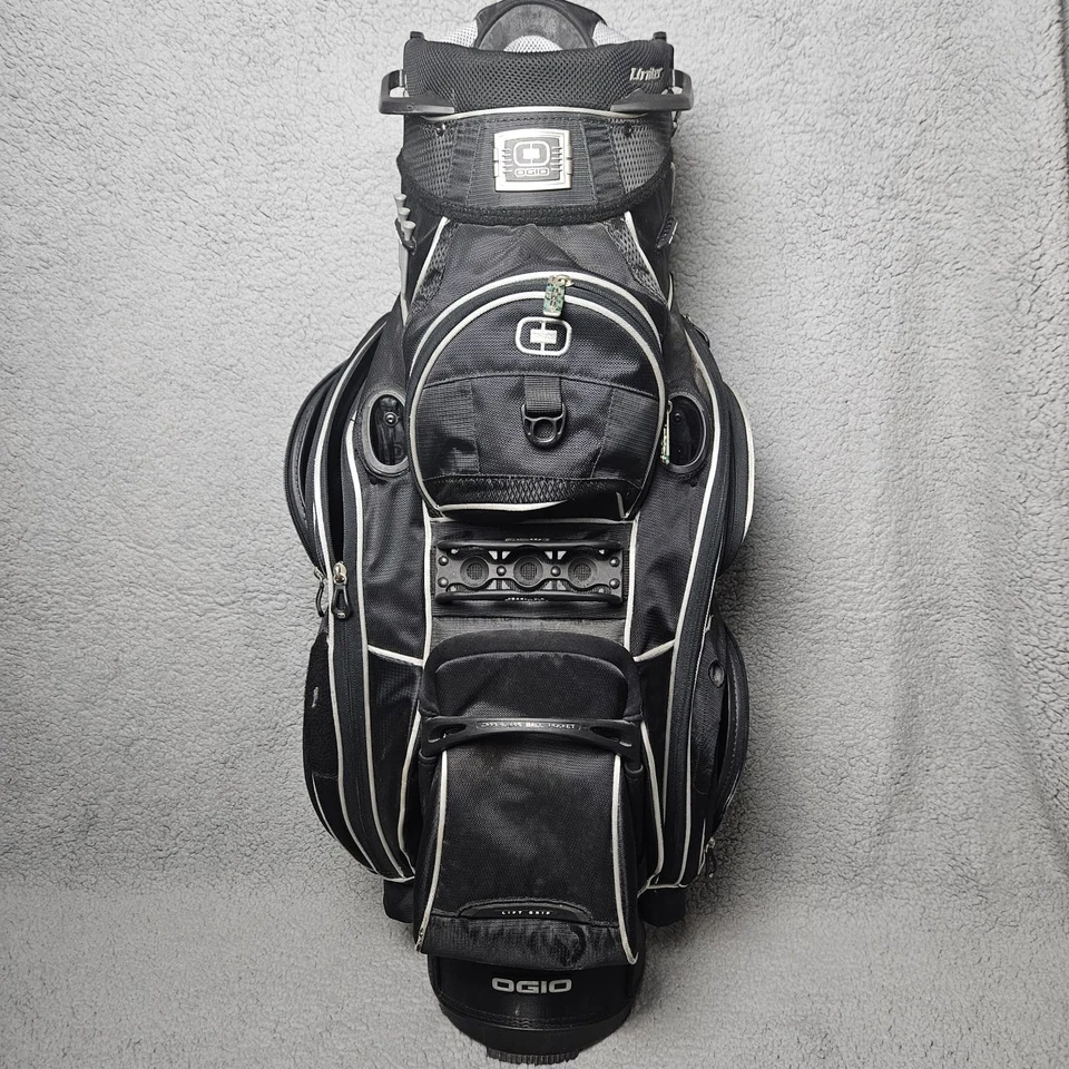 Сумка для гольфа Ogio Uniter сумка для гольфа 15 направлений 8 карманов черная с плечевым ремнем дождевик - Изображение 4 из 4