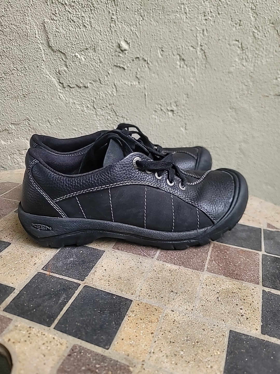 KEEN scarpe sneakers stringate donna in pelle nero grigio misura 8 5. GWSB