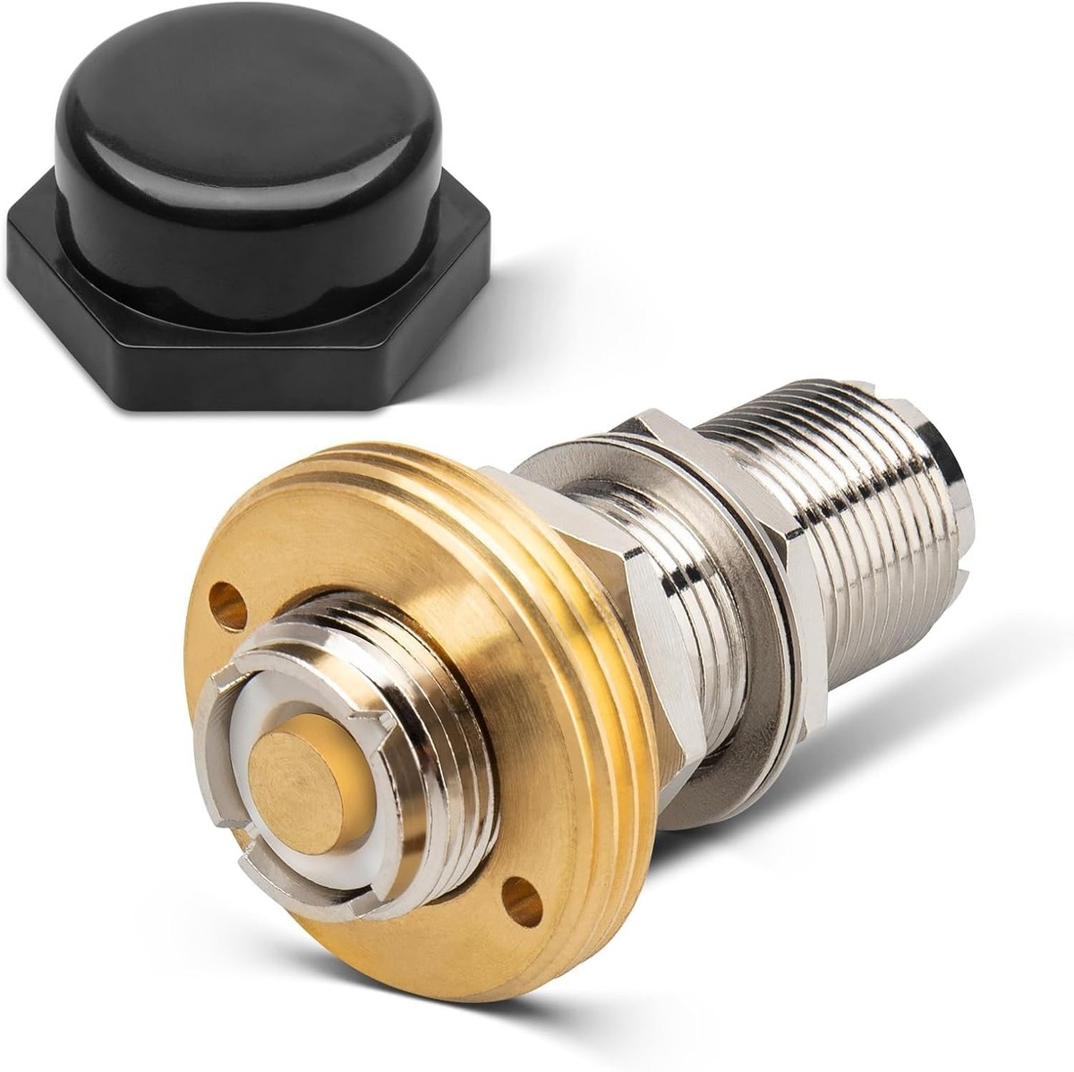CB Antenna Mount NMO to PL259 Coax Adapter with Cover Cap for VHF