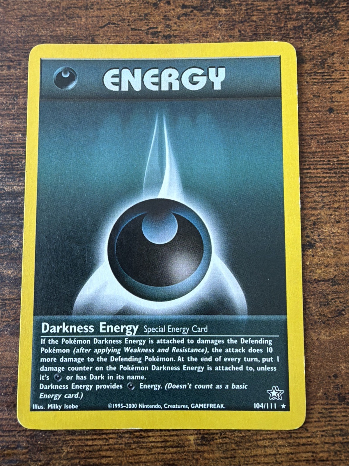 Pokémon Neo Genesis Darkness Energy TCG Card 104/111 Regular Rare