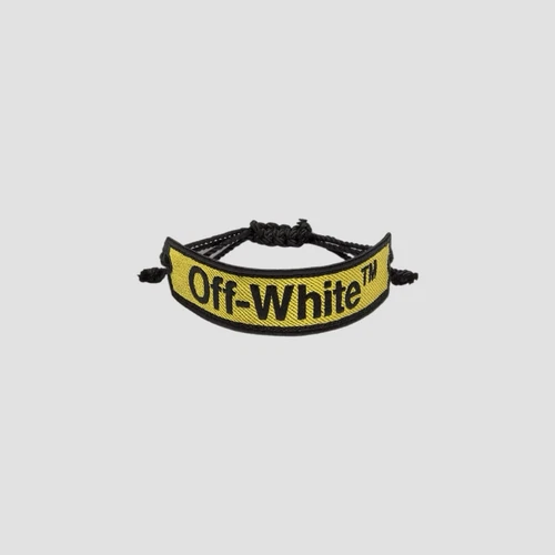 OFF WHITE Bracciale macramè bianco sporco