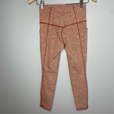Athleta Rust Salutation Stash Pocket Textured Yoga Pant XS