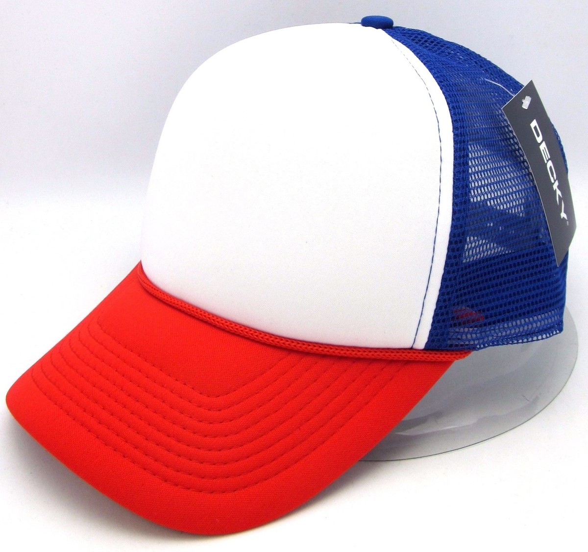 Foam Trucker Decky Trucker Hats DECKY Snapback Cap USA Red