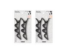 Pack of 2 - Conair The Curl Collective Curly Sectioning Hair Clips, Black, 2ct