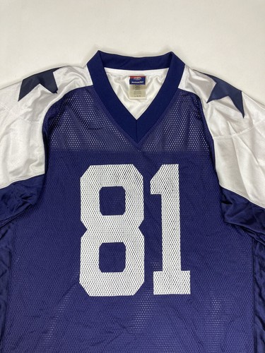 Reebok Dallas Cowboys Terrell Owens 81 Jersey Men Large Blue White Throwback - Picture 2 of 9