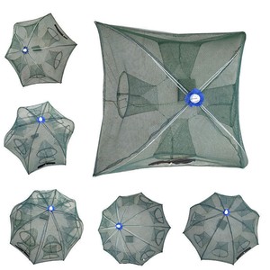 4-12-Holes-Fishing-Bait-Trap-Crab-Net-Crawdad-Shrimp-Cast-Dip-Cage-Foldable