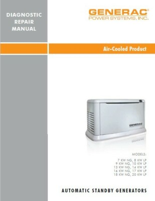 #ad Generac Diagnostic Repair Manual 2008 Model Pre Nexus $17.90