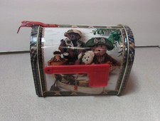 Boyds Bears Collection Tin Mailbox / Mail Box - Gone Fishing - Giftco - Nice