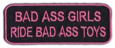 Motorcycle Biker Jacket/Vest Patch - Bad Ass Girls Ride Bad Ass Toys