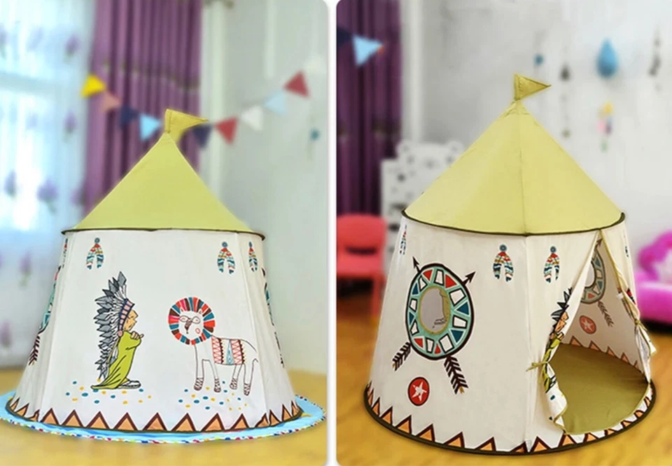 Enorme tipi para niños y niños pequeños casa de juegos/tienda tipi divertida interior y exterior Foto 4 de 4