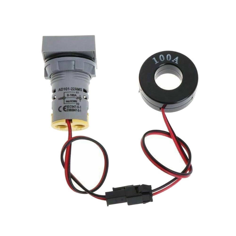 Lamp Ammeter Blue Green Red 0100A Amp Meter Digital Ammeter Panel Mount eBay