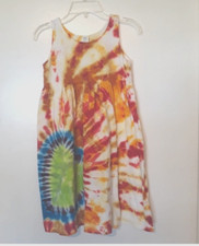 Dharma International Boho Girls Tie dye Dress Pullover Beach Flowy Size 10
