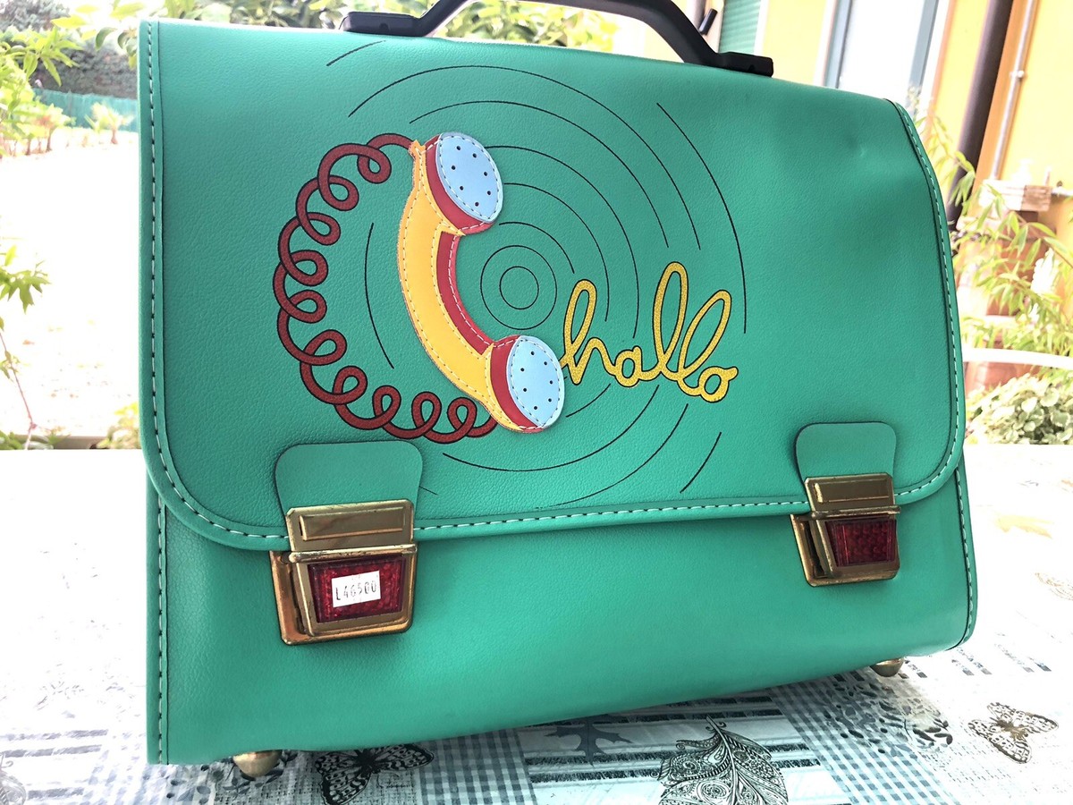 Zaino Borsa Da Scuola Telephone Telefono Cartella Vintage Anni 70