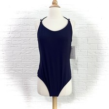 NWT Athleta Keyhole  One Piece Navy Swimsuit Size Large