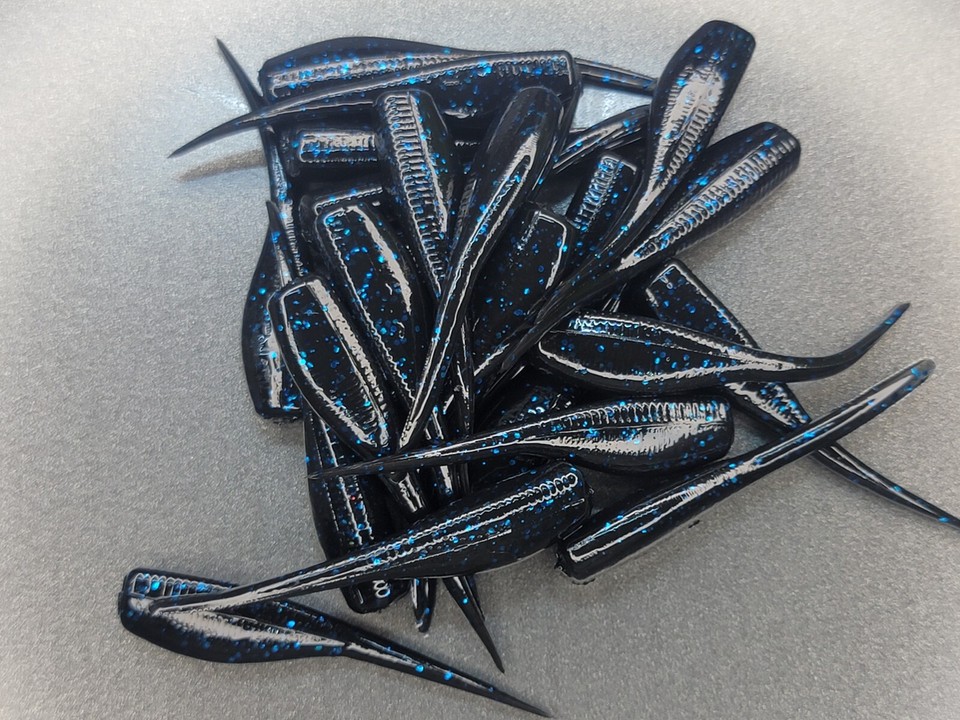 24) 2 SLAB HUNTER Blue ce/Pearl Wht GRUBS BAT JGS CRAPPE