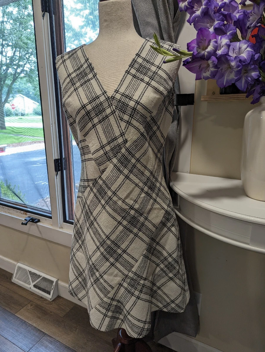 Rebecca taylor plaid tweed dress clearance