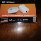 TRENDnet 500Mbps Compact Powerline AV Adapter Kit TPL-406E2K 