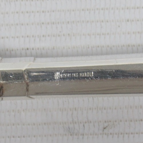 VINTAGE STERLING SILVER CRAFTSMAN BY TOWLE W/BLACK NYLON SALAD SERVING SET - Picture 5 of 6