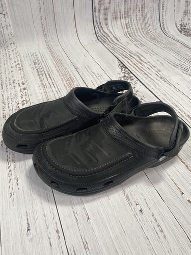 mens leather crocs size 11