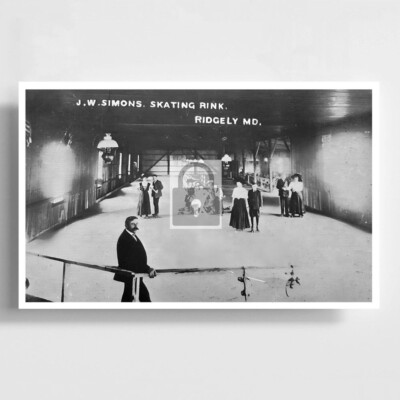 J W Simons Skating Rink Ridgely Maryland MD - REPRINT