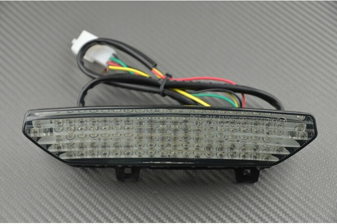 Feu arrière LED clignotants intégrés KAWASAKI ZX6R 2007 2008 optique fumé
