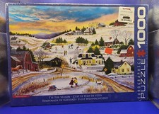Eurographics 1000 Piece Soy Ink Jigsaw Puzzle Tis The Season by Bourque 19"x 26"